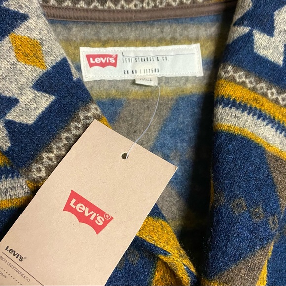 Levi's Men's  Mina Cardigan Sweater Aztec navy - Picture 3 of 4